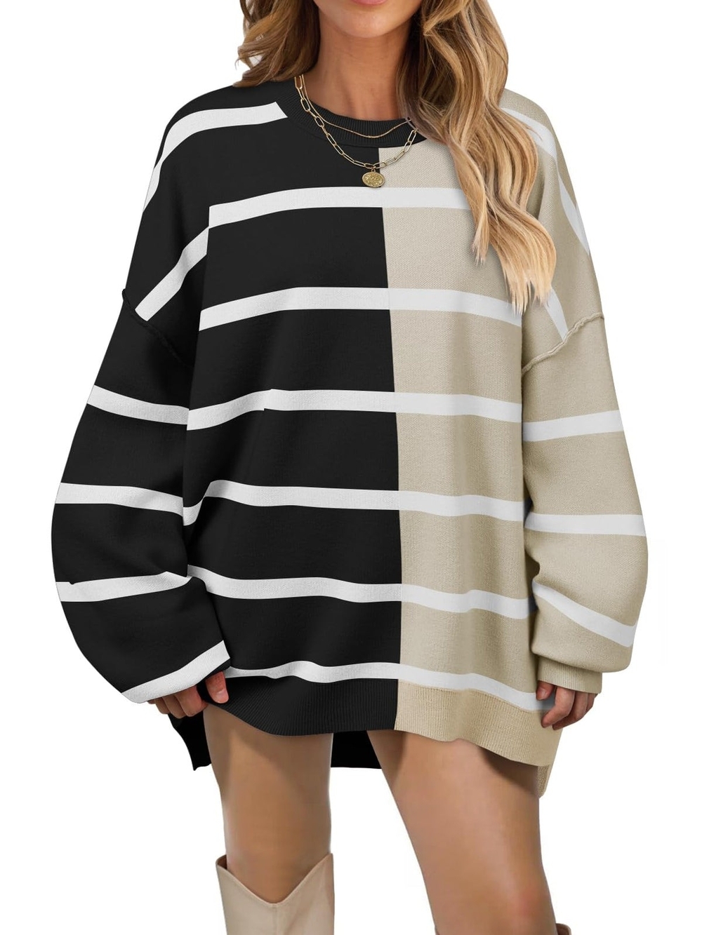 Classic Striped Oversized Sweater